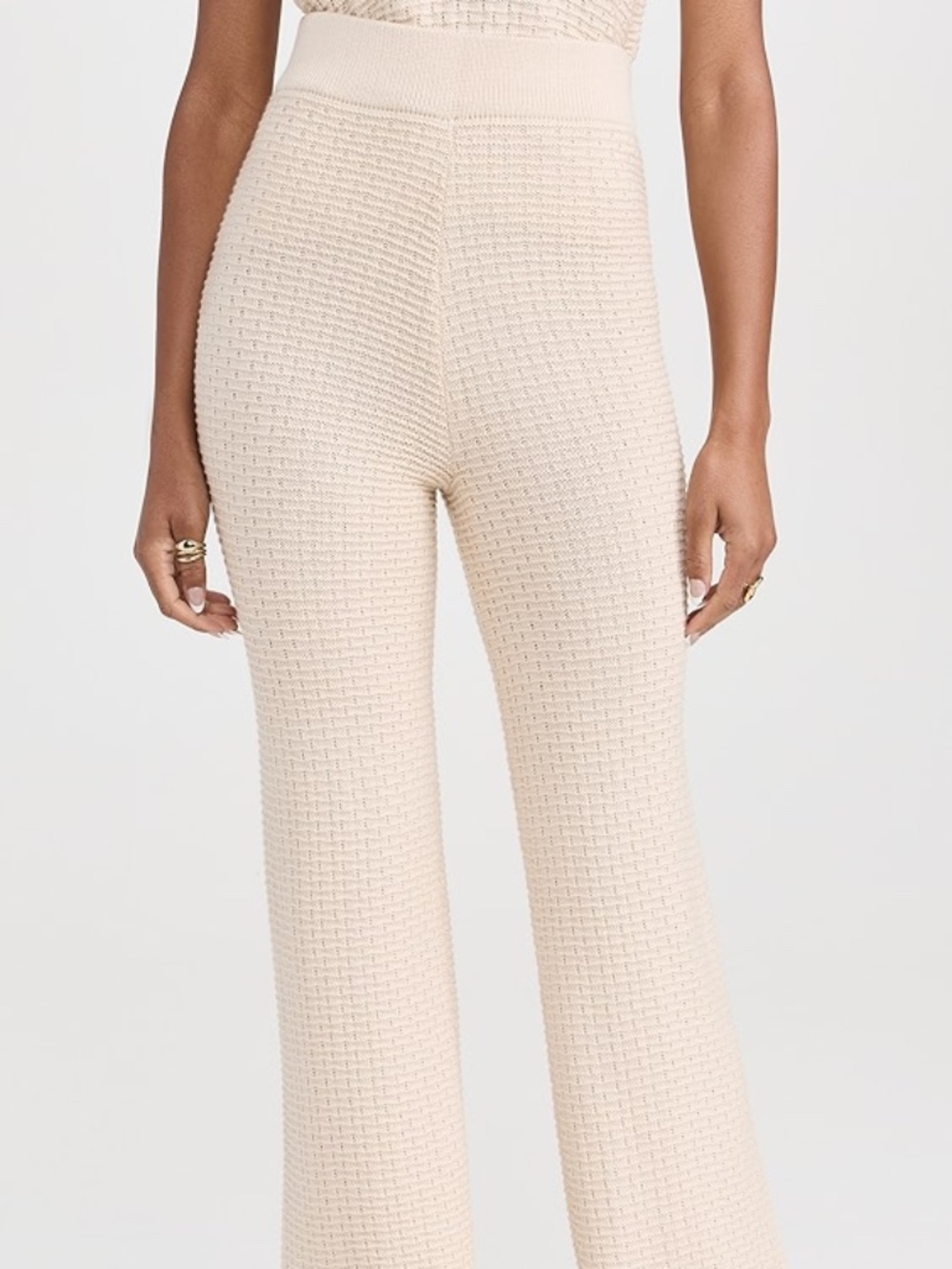 PEIXOTO Women's Kira Knit Pants Touch of Sand L NWT